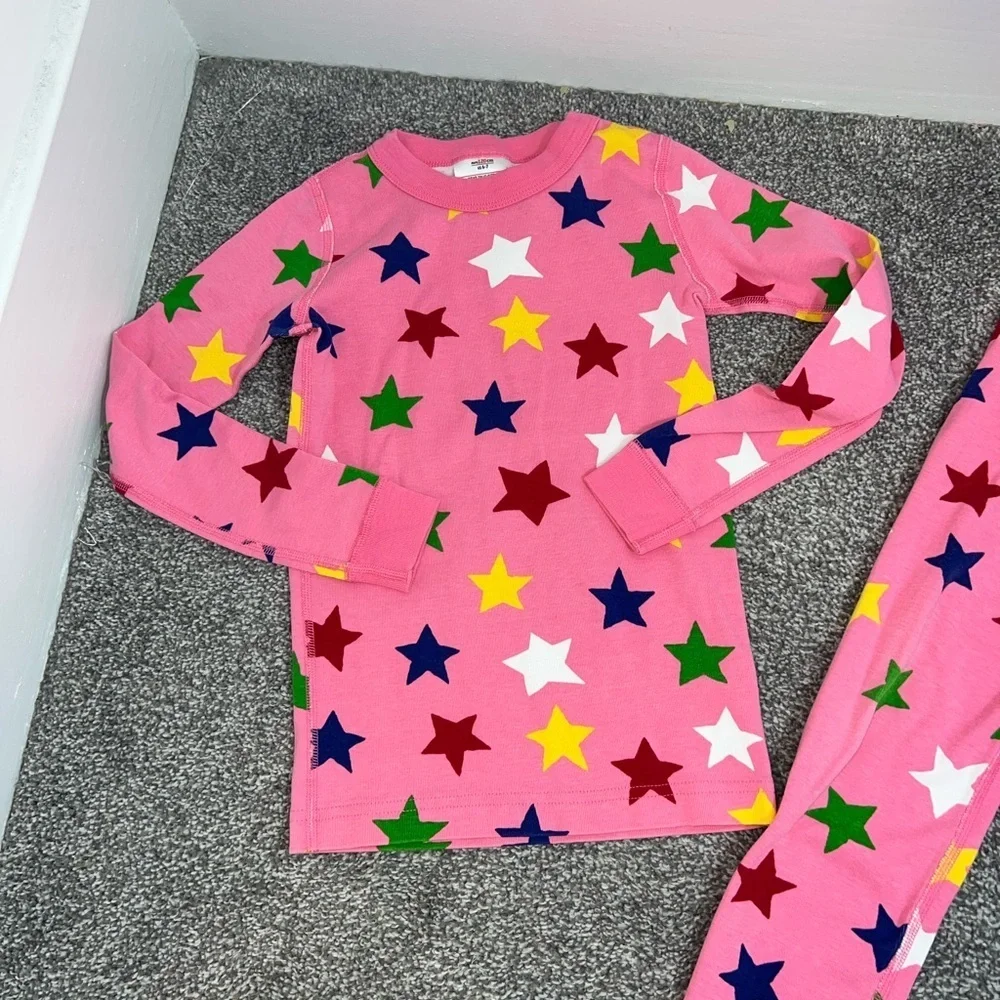 Hanna Andersson Colorful Star Kids Pajamas size 6-7 years